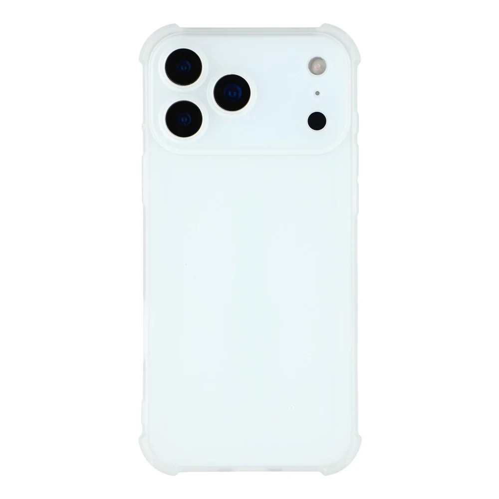 For iPhone 17 Pro Max Case Skin Touch Matte TPU Phone Back Cover Precise Cutouts - Transparent White - Image 3
