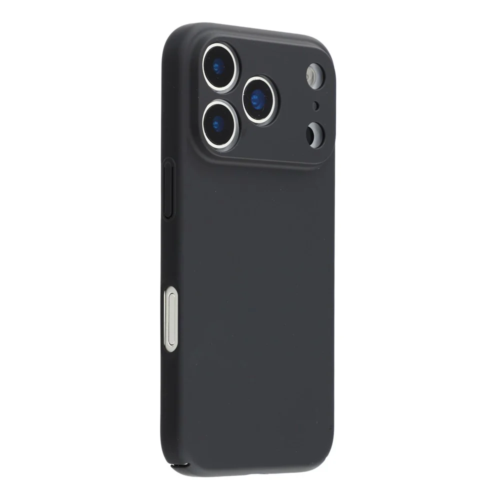 For iPhone 17 Pro Max Case Skin-Touch Rubberized Hard PC Phone Cover - Black