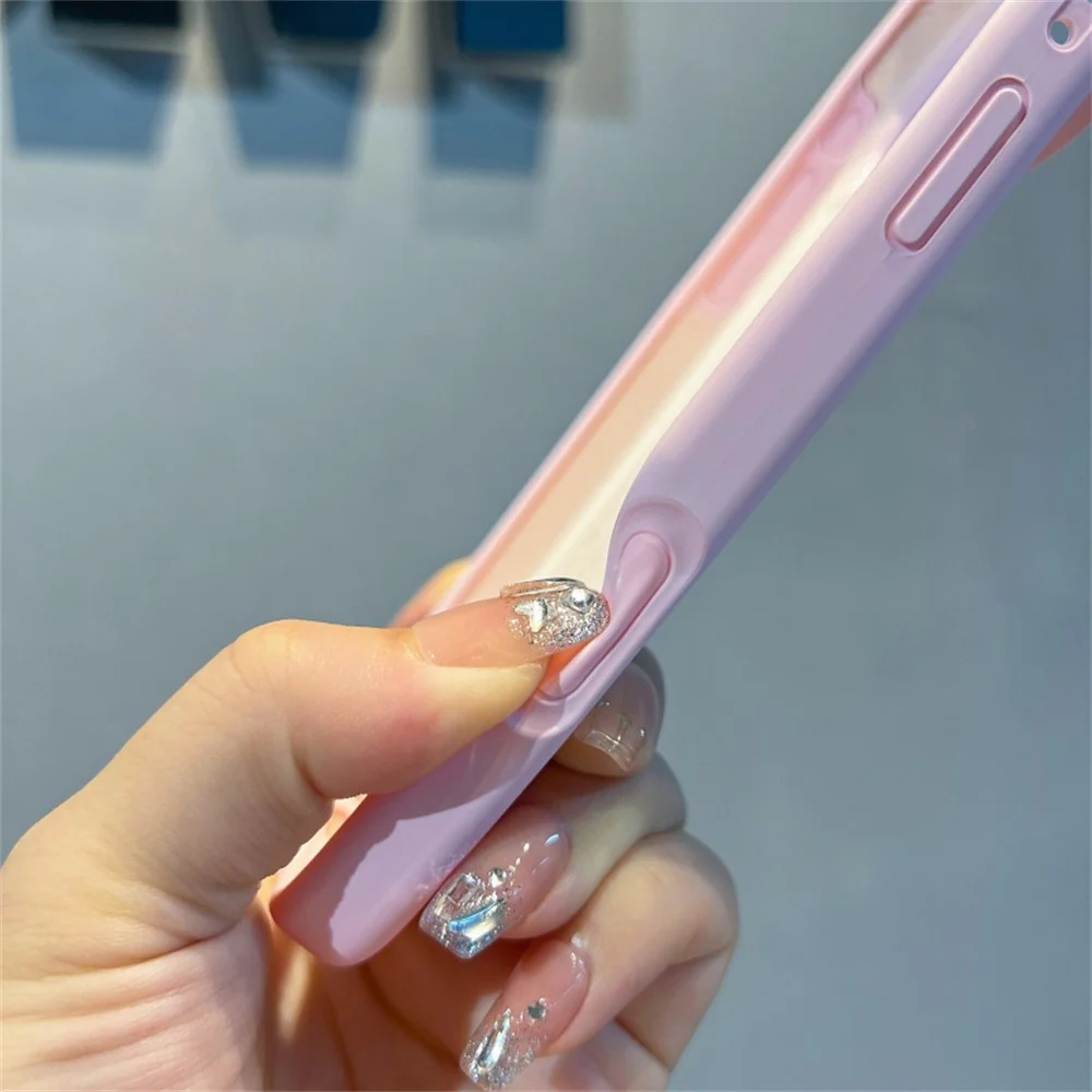 For iPhone 17 Pro Max Case Soft Microfiber Lining Liquid Silicone + PC Phone Cover with Wrist Strap - Lilac Purple - Image 4