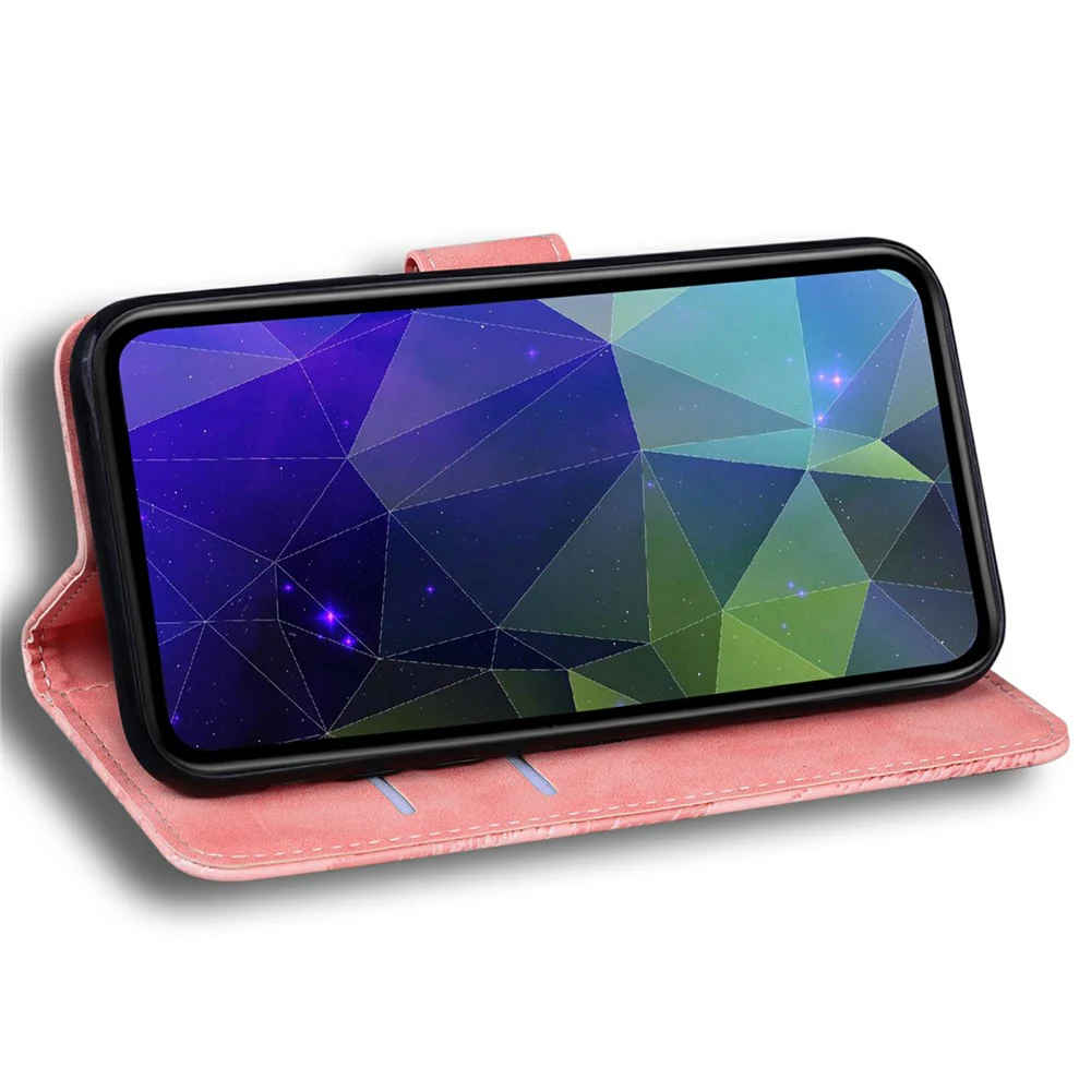 For iPhone 17 Pro Max Case Solid Color Leather Wallet Phone Cover - Pink - Image 3