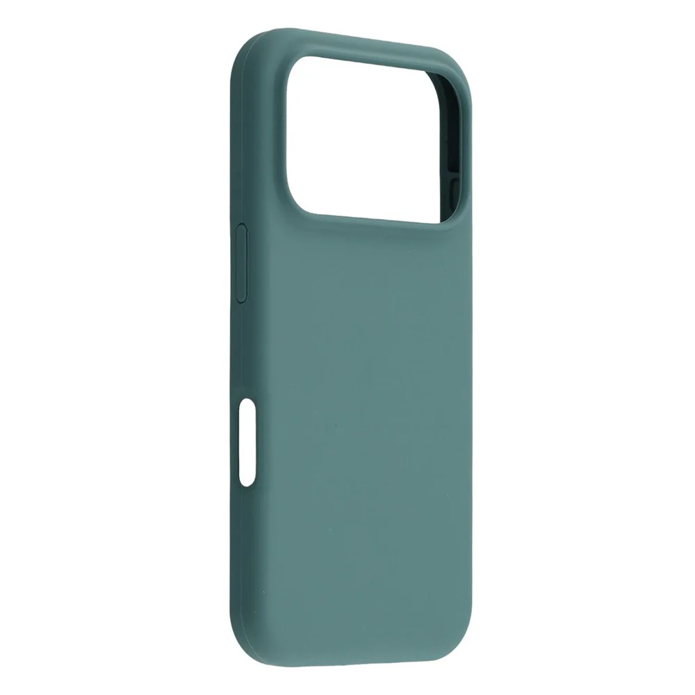 For iPhone 17 Pro Max Case Solid Silicone Shockproof Phone Back Cover - Blackish Green - Image 2