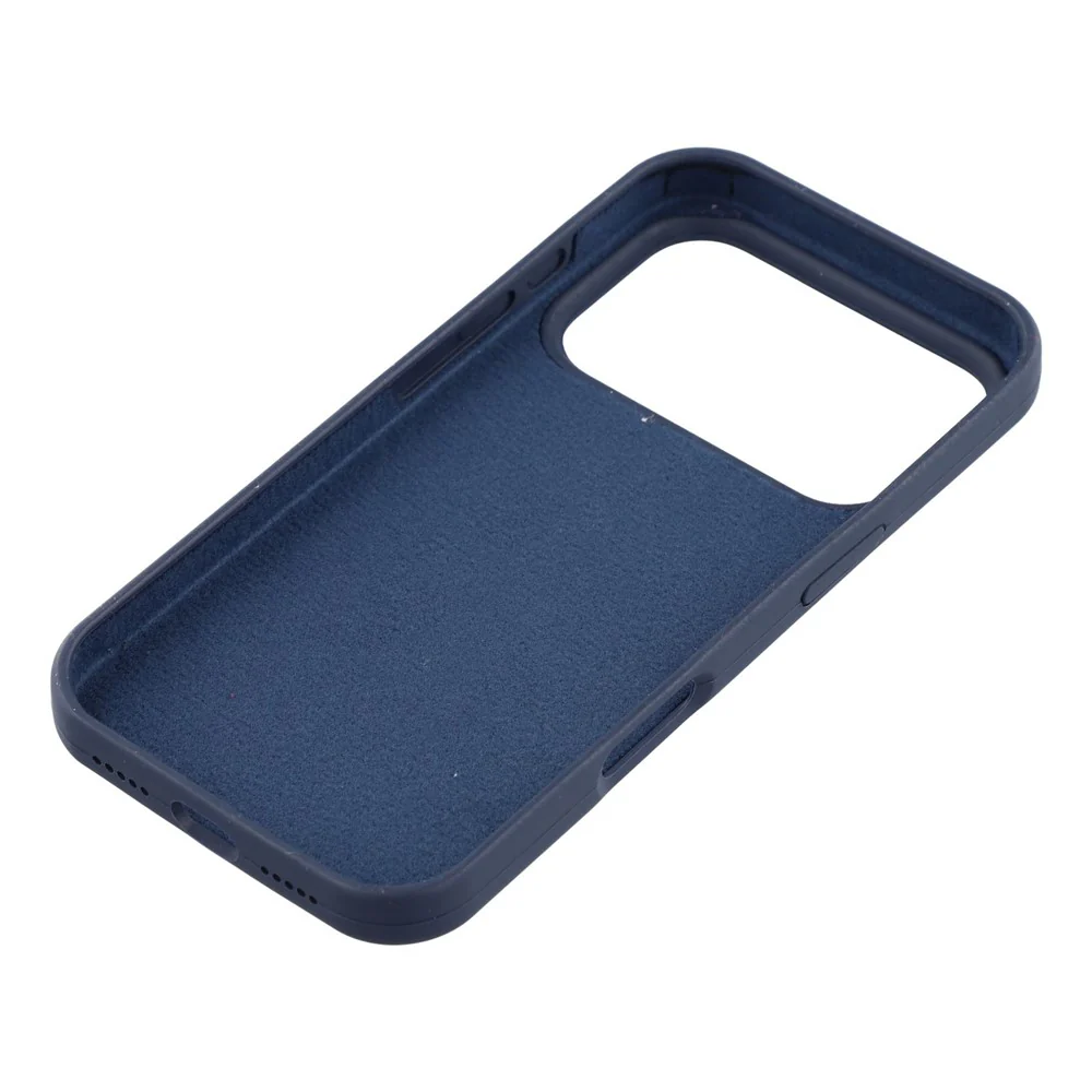 For iPhone 17 Pro Max Case Solid Silicone Shockproof Phone Back Cover - Dark Blue - Image 5