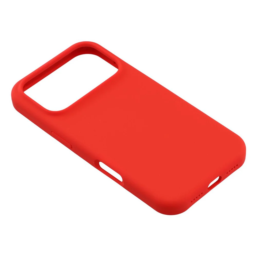 For iPhone 17 Pro Max Case Solid Silicone Shockproof Phone Back Cover - Red - Image 3