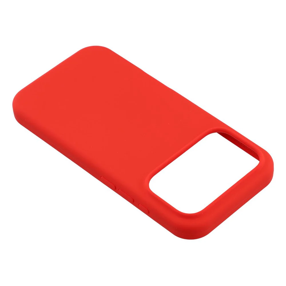 For iPhone 17 Pro Max Case Solid Silicone Shockproof Phone Back Cover - Red - Image 4