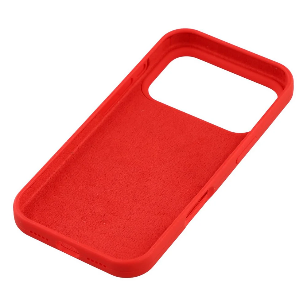 For iPhone 17 Pro Max Case Solid Silicone Shockproof Phone Back Cover - Red - Image 5