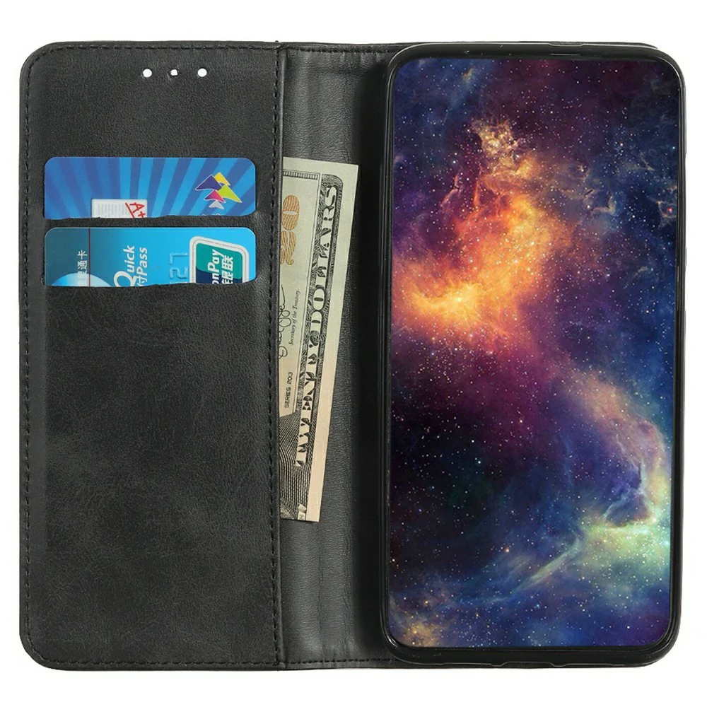 For iPhone 17 Pro Max Case Split Leather Flip Wallet Phone Cover - Black - Image 2
