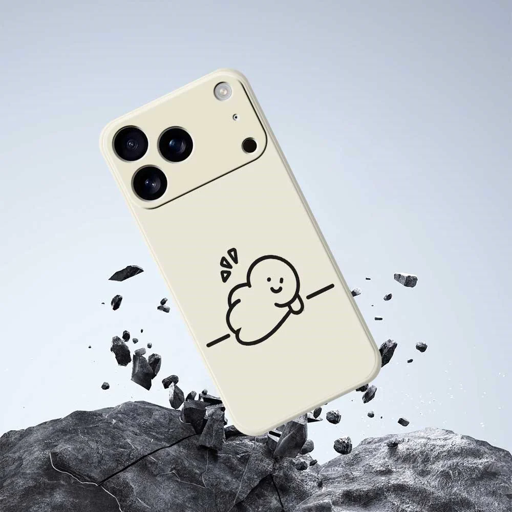For iPhone 17 Pro Max Case Stick Figure Pattern Printing Straight Edge TPU Phone Back Cover - Green - Image 7