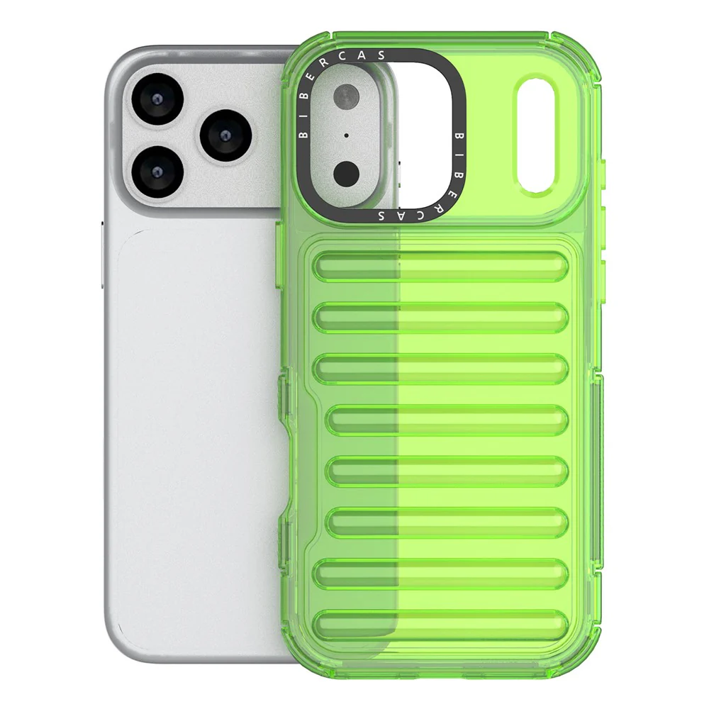 For iPhone 17 Pro Max Case Stripe Design Anti-Slip Detachable TPU + PC Phone Cover - Green - Image 2