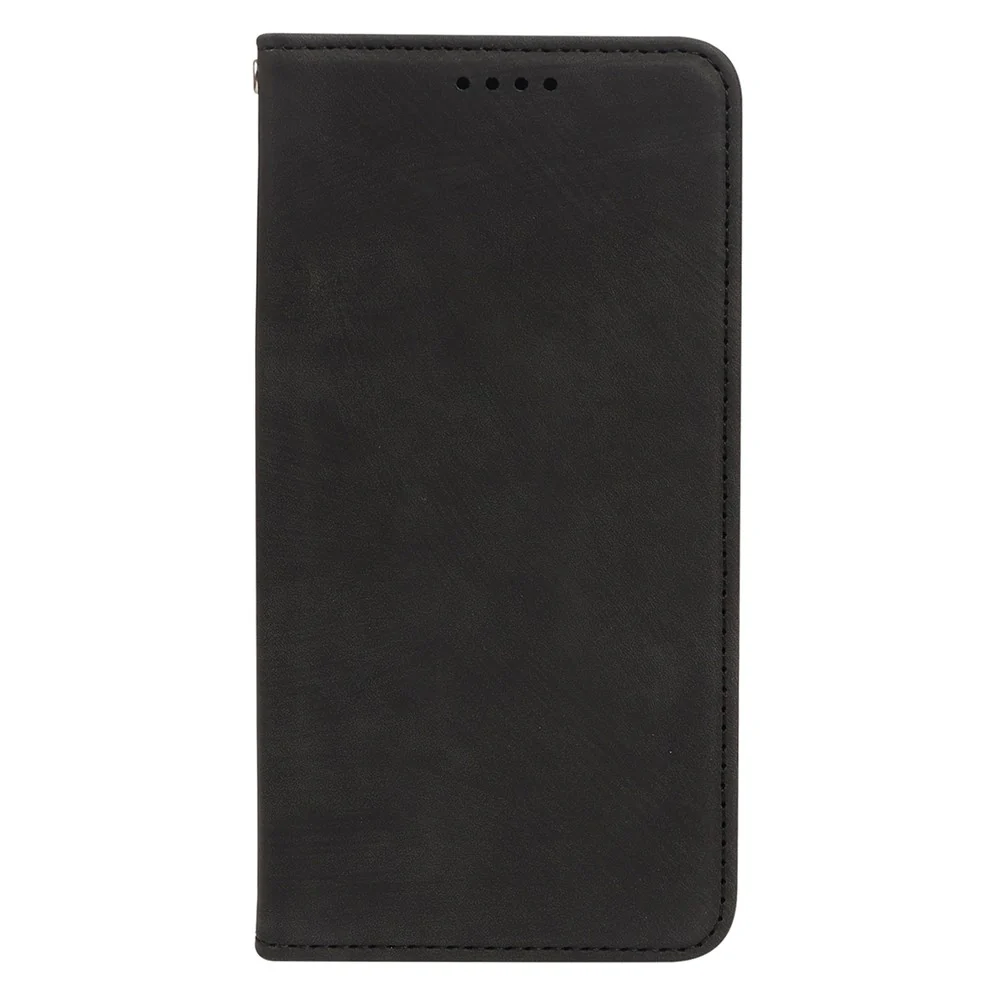 For iPhone 17 Pro Max Case Strong Magnetic Leather Wallet Phone Cover with Striped Texture - Black - Image 4