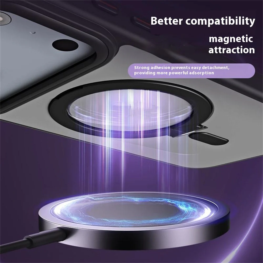 For iPhone 17 Pro Max Case TPU + Acrylic Hidden Magnetic Kickstand Phone Cover - Black - Image 4