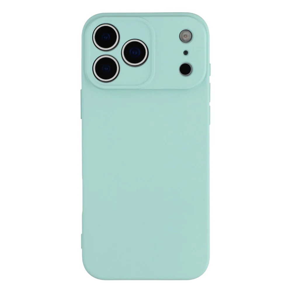 For iPhone 17 Pro Max Case TPU Back Soft Anti-Scratch Fiber Lining Phone Cover - Baby Blue - Image 3