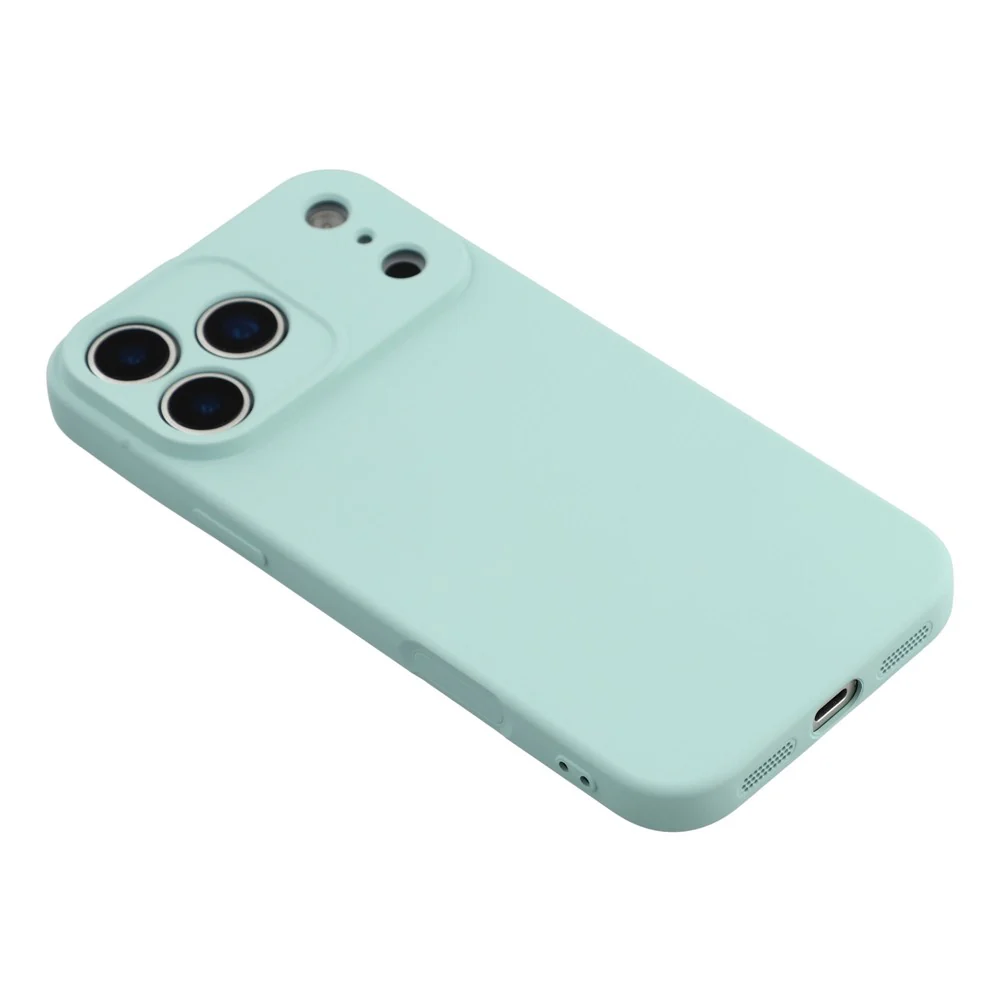For iPhone 17 Pro Max Case TPU Back Soft Anti-Scratch Fiber Lining Phone Cover - Baby Blue - Image 4