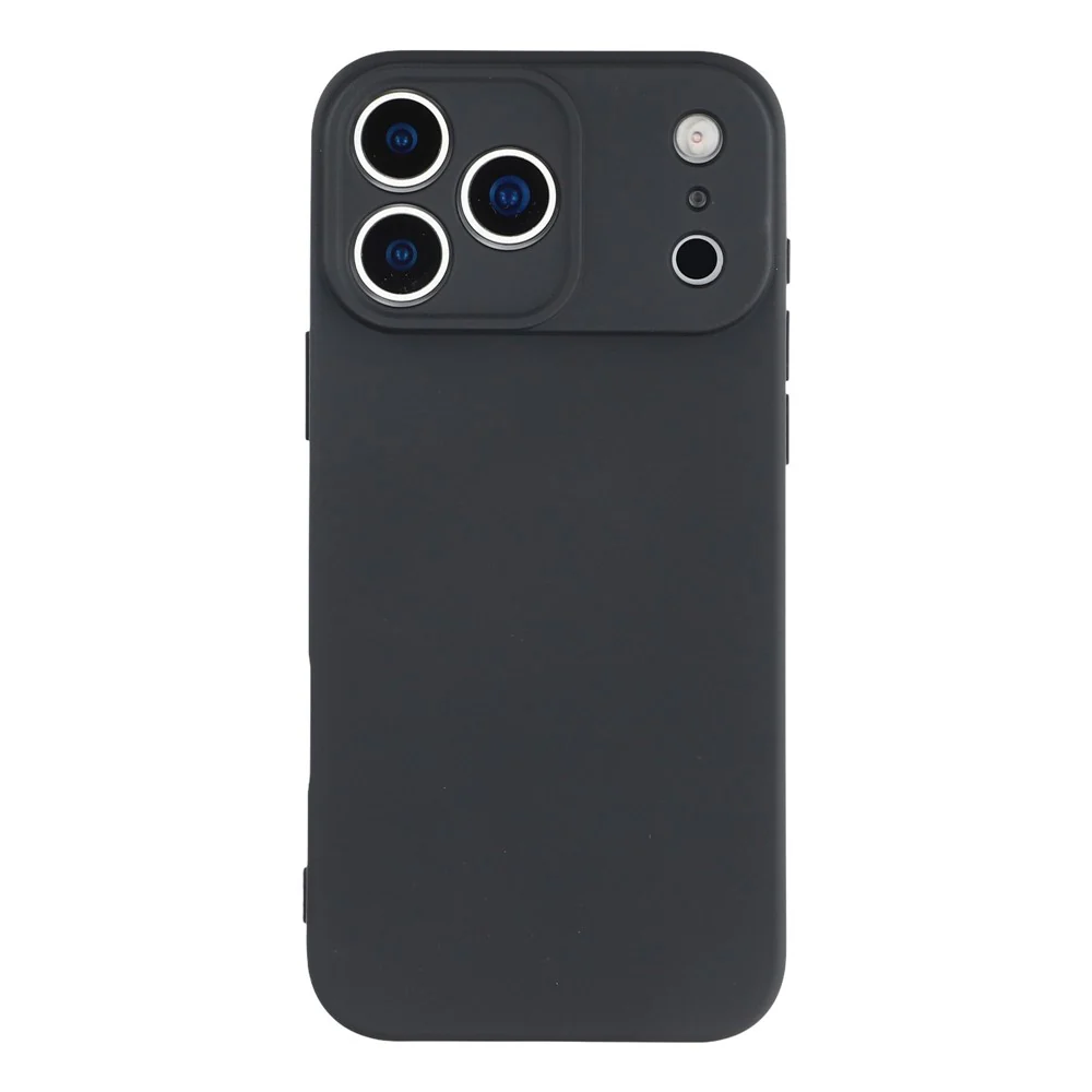 For iPhone 17 Pro Max Case TPU Back Soft Anti-Scratch Fiber Lining Phone Cover - Black - Image 3