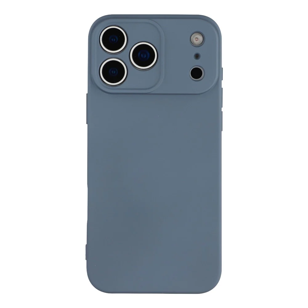 For iPhone 17 Pro Max Case TPU Back Soft Anti-Scratch Fiber Lining Phone Cover - Lavender Grey - Image 3