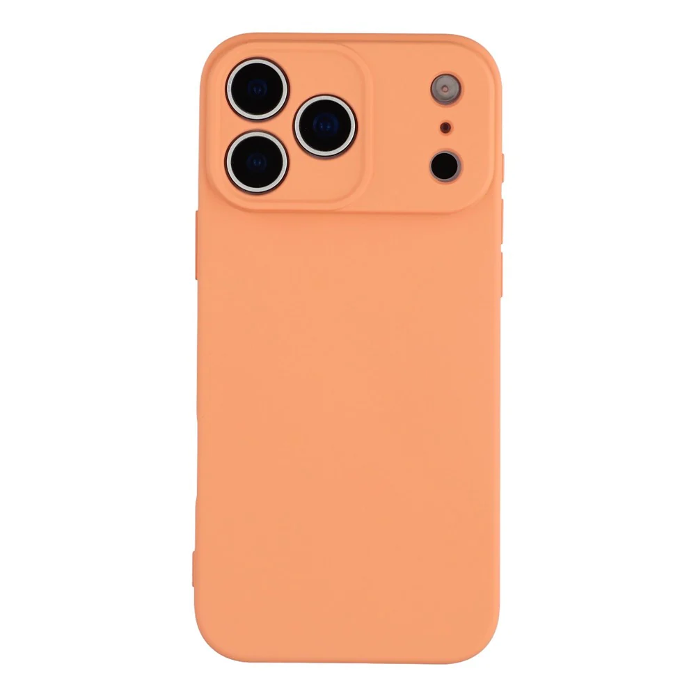 For iPhone 17 Pro Max Case TPU Back Soft Anti-Scratch Fiber Lining Phone Cover - Orange - Image 3