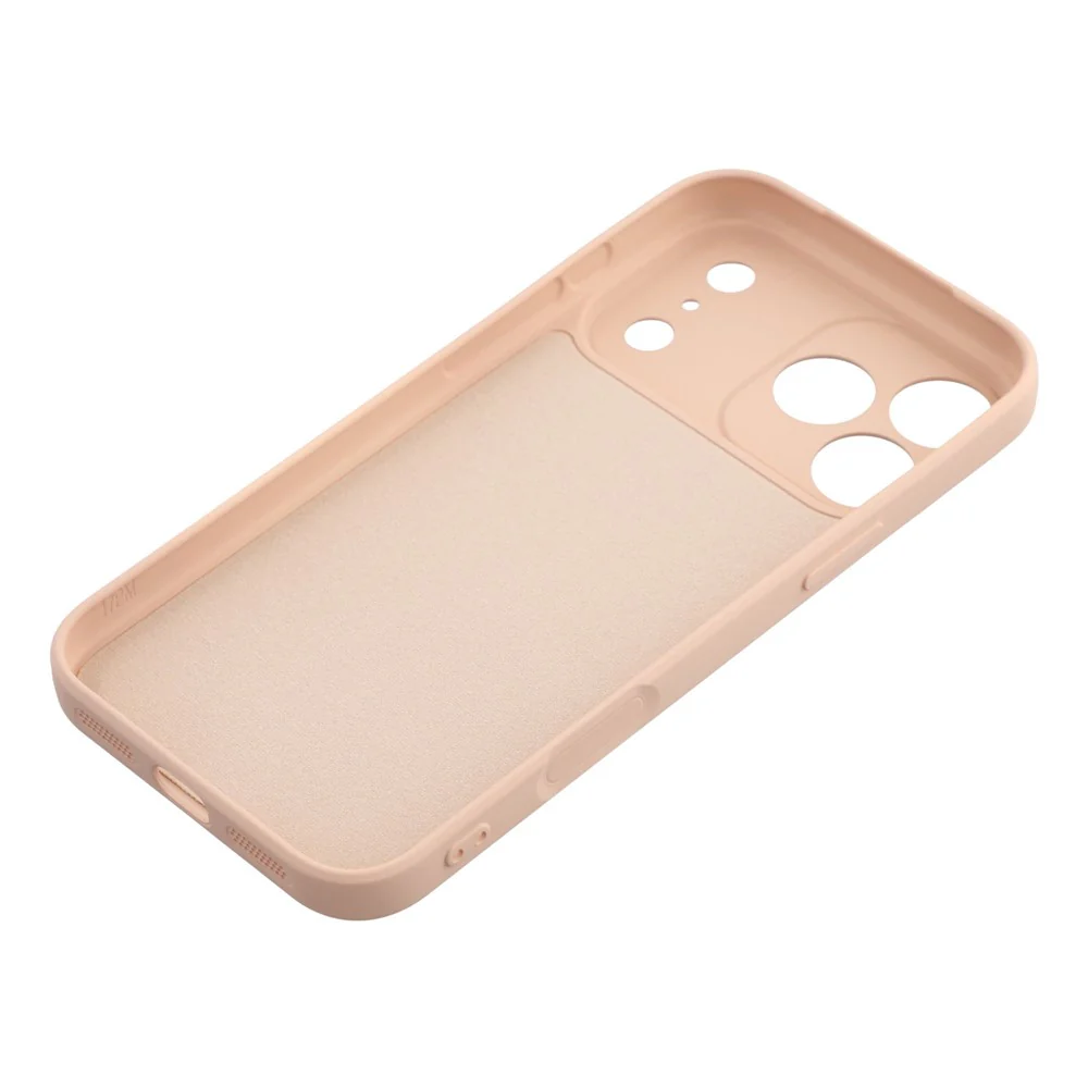 For iPhone 17 Pro Max Case TPU Back Soft Anti-Scratch Fiber Lining Phone Cover - Pink - Image 6