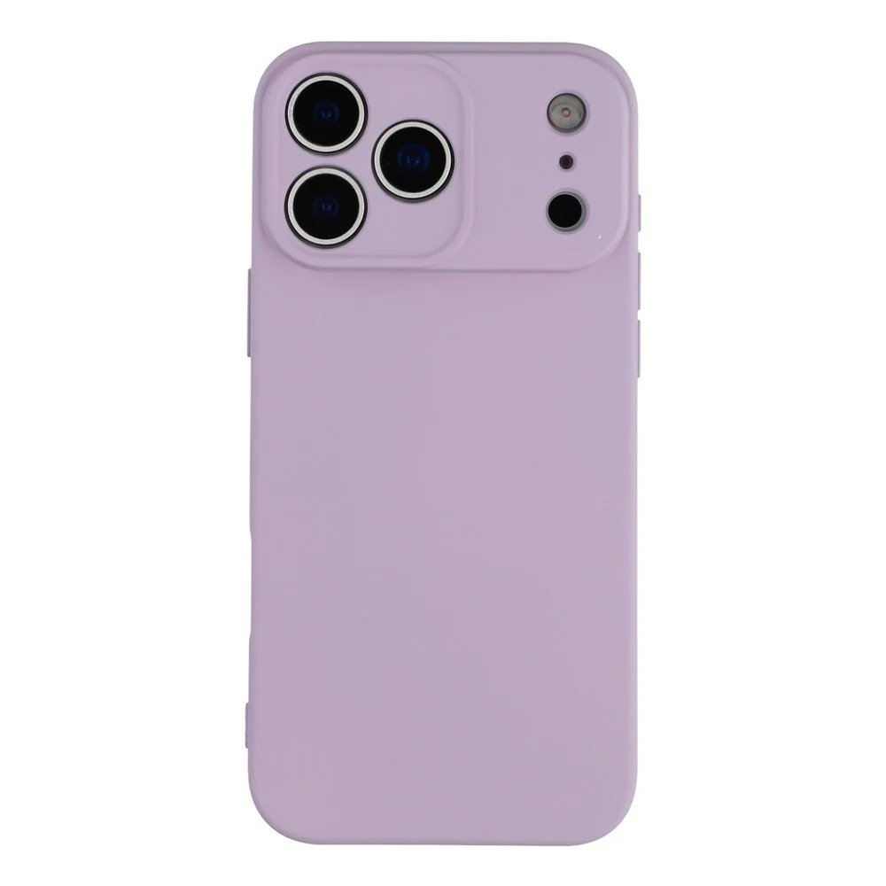 For iPhone 17 Pro Max Case TPU Back Soft Anti-Scratch Fiber Lining Phone Cover - Purple - Image 3