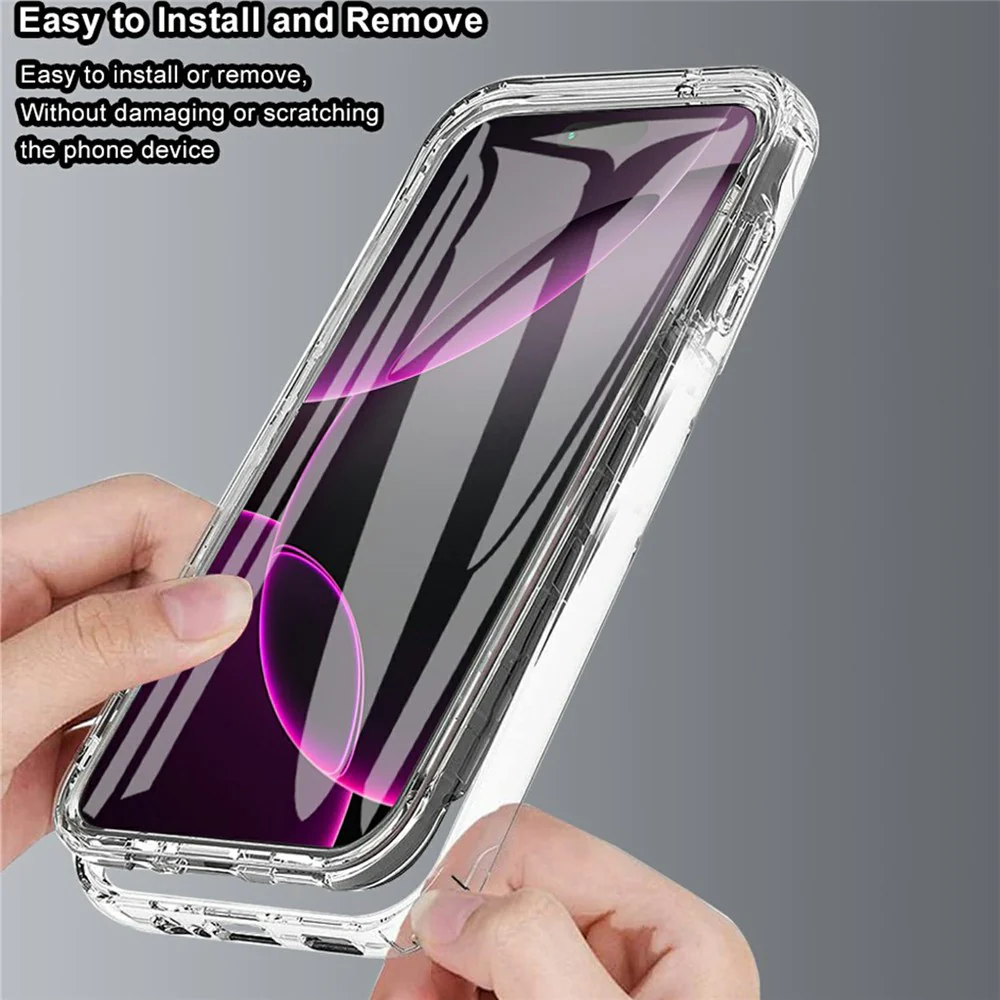 For iPhone 17 Pro Max Case TPU Frame Clear Acrylic Back Phone Cover with PET Film - Image 5