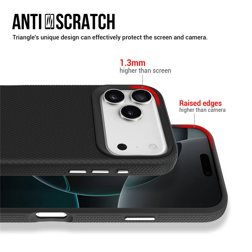 For iPhone 17 Pro Max Case TPU + PC Four Corner Anti-Drop Phone Cover - Black - Image 5