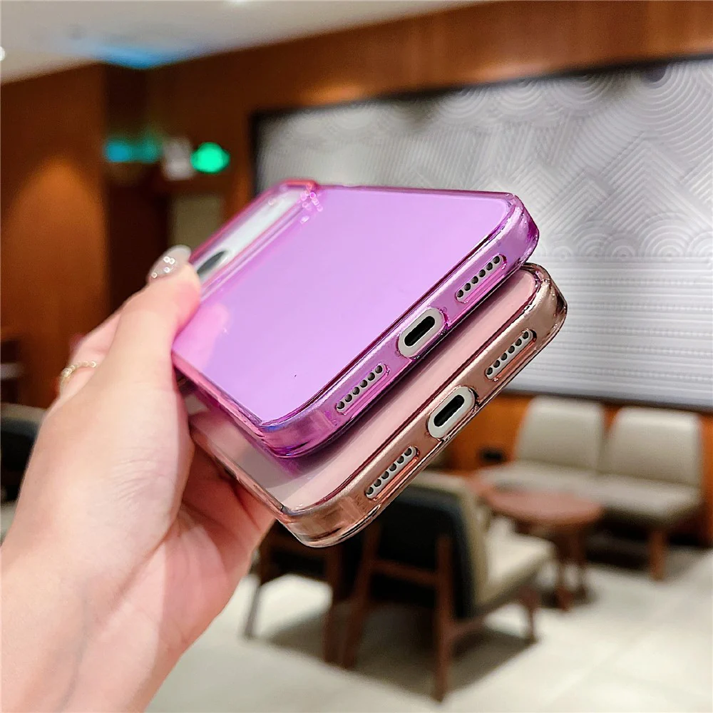 For iPhone 17 Pro Max Case TPU + PC Shockproof Phone Back Cover with Orange Camera Edge - Transparent Black - Image 5