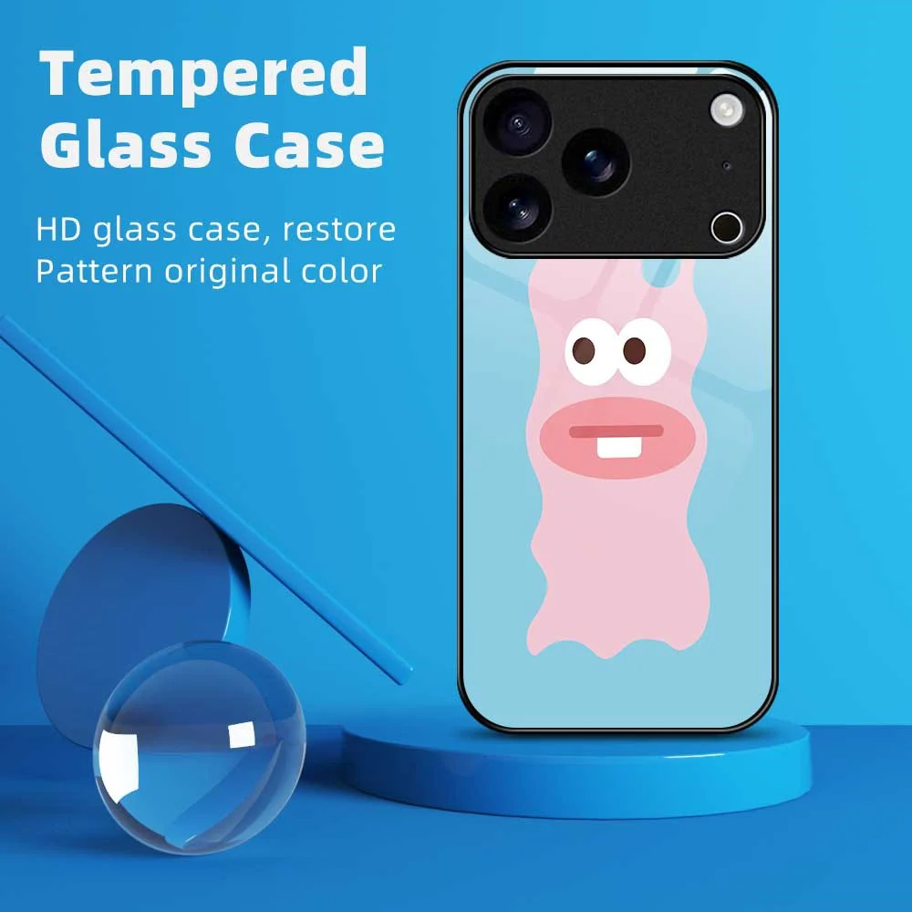 For iPhone 17 Pro Max Case TPU PC Tempered Glass Pattern Printing Anti Drop Phone Back Cover - B0230 - Image 2