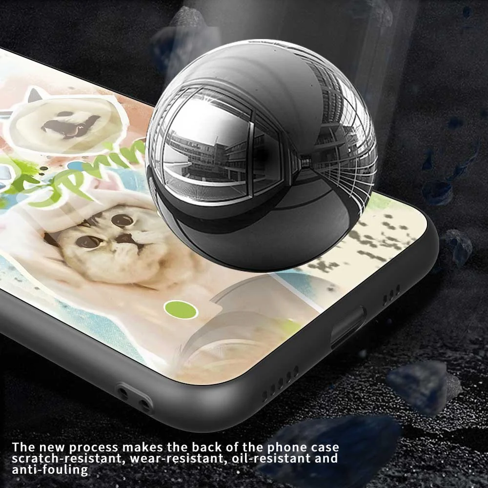 For iPhone 17 Pro Max Case TPU PC Tempered Glass Pattern Printing Anti Drop Phone Back Cover - B0233 - Image 5