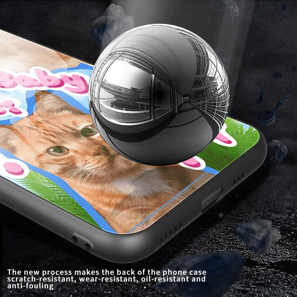 For iPhone 17 Pro Max Case TPU PC Tempered Glass Pattern Printing Anti Drop Phone Back Cover - B0237 - Image 5