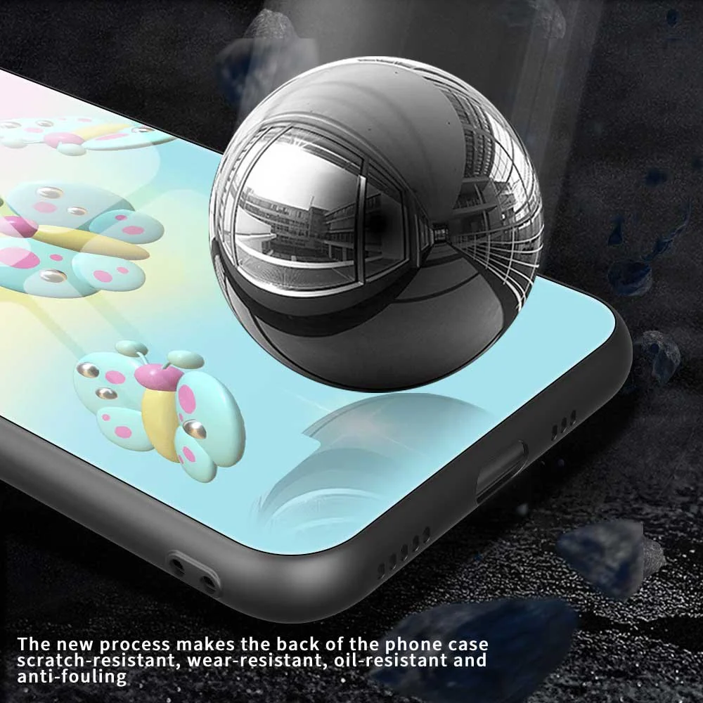 For iPhone 17 Pro Max Case TPU PC Tempered Glass Pattern Printing Phone Back Cover - B0146 - Image 5