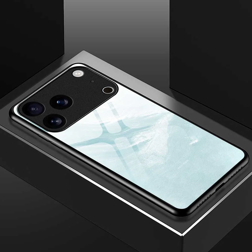 For iPhone 17 Pro Max Case TPU PC Tempered Glass Pattern Printing Phone Back Cover - B0150 - Image 7
