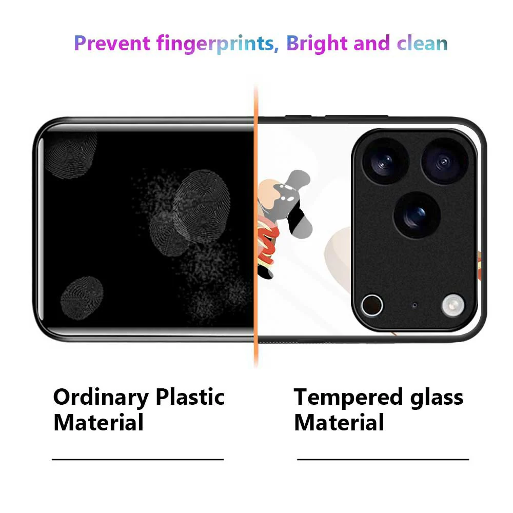 For iPhone 17 Pro Max Case TPU PC Tempered Glass Pattern Printing Phone Back Cover - B0153 - Image 6