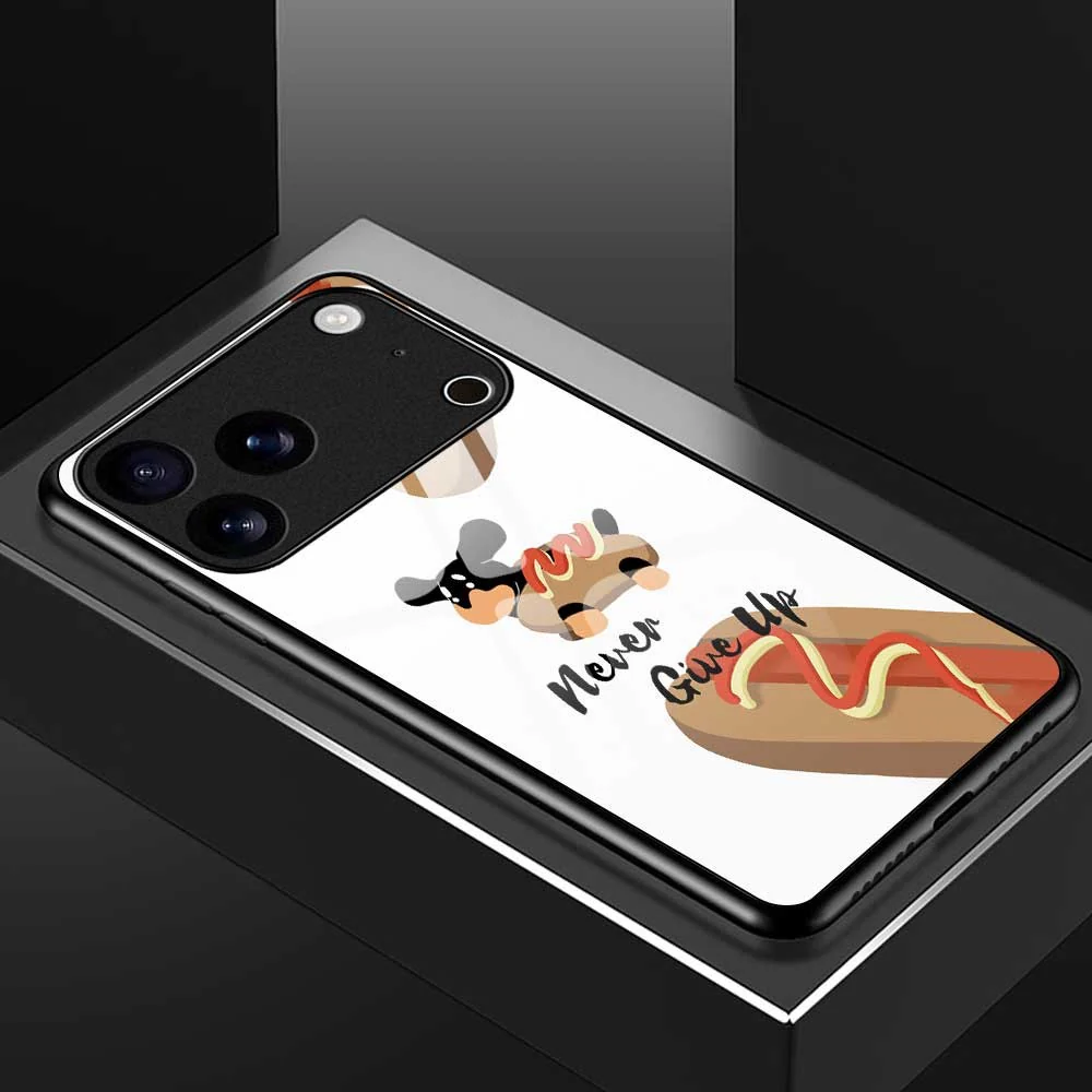 For iPhone 17 Pro Max Case TPU PC Tempered Glass Pattern Printing Phone Back Cover - B0153 - Image 7
