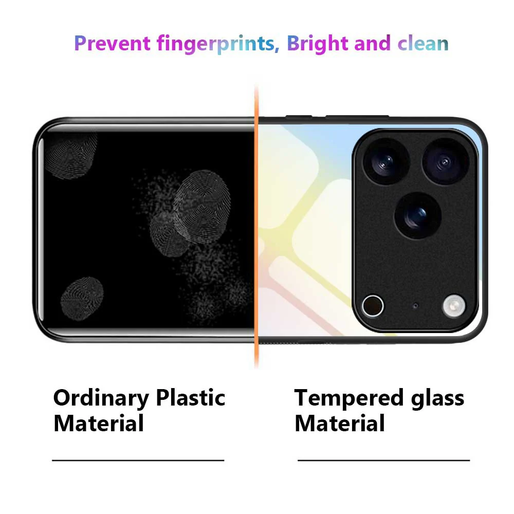 For iPhone 17 Pro Max Case TPU PC Tempered Glass Pattern Printing Phone Back Cover - B0158 - Image 6