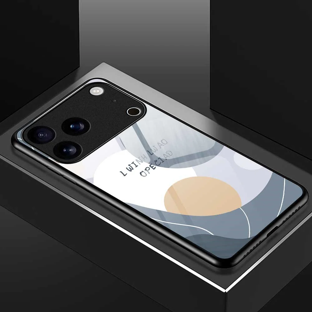 For iPhone 17 Pro Max Case TPU PC Tempered Glass Pattern Printing Phone Back Cover - B0160 - Image 7