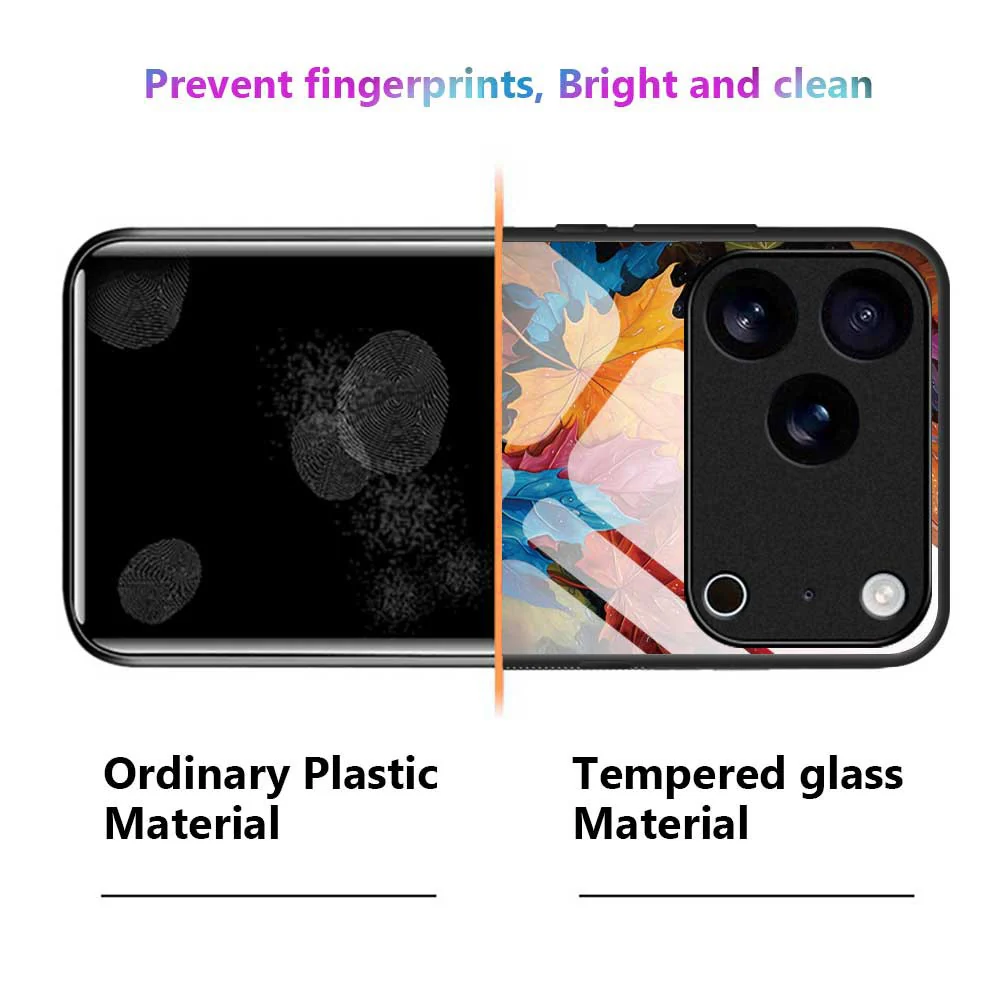 For iPhone 17 Pro Max Case TPU PC Tempered Glass Pattern Printing Phone Back Cover - B0165 - Image 6
