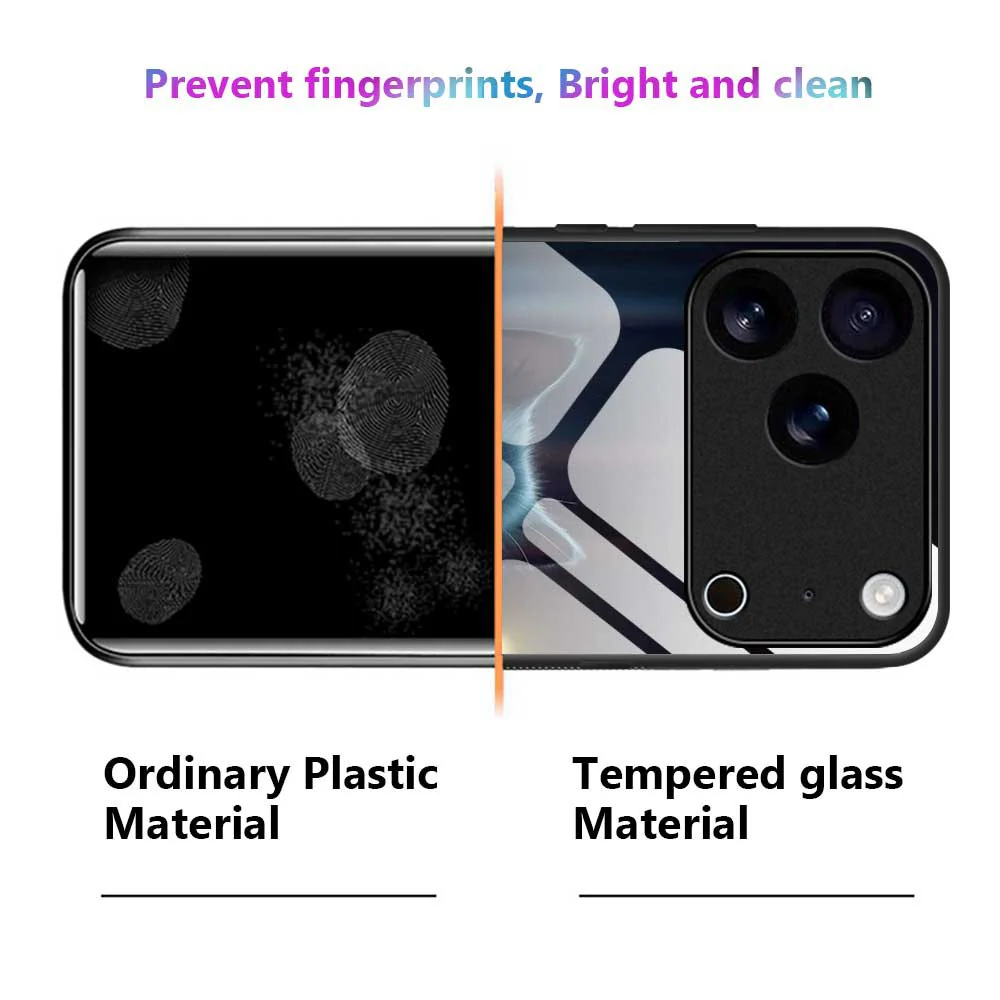 For iPhone 17 Pro Max Case TPU PC Tempered Glass Pattern Printing Phone Back Cover - B0166 - Image 6