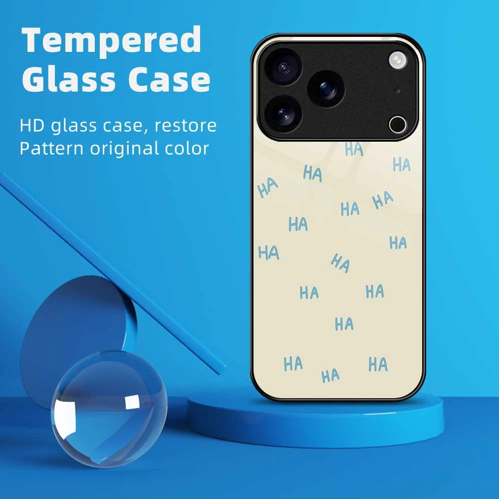 For iPhone 17 Pro Max Case TPU PC Tempered Glass Pattern Printing Slim Phone Back Cover - B0295 - Image 7