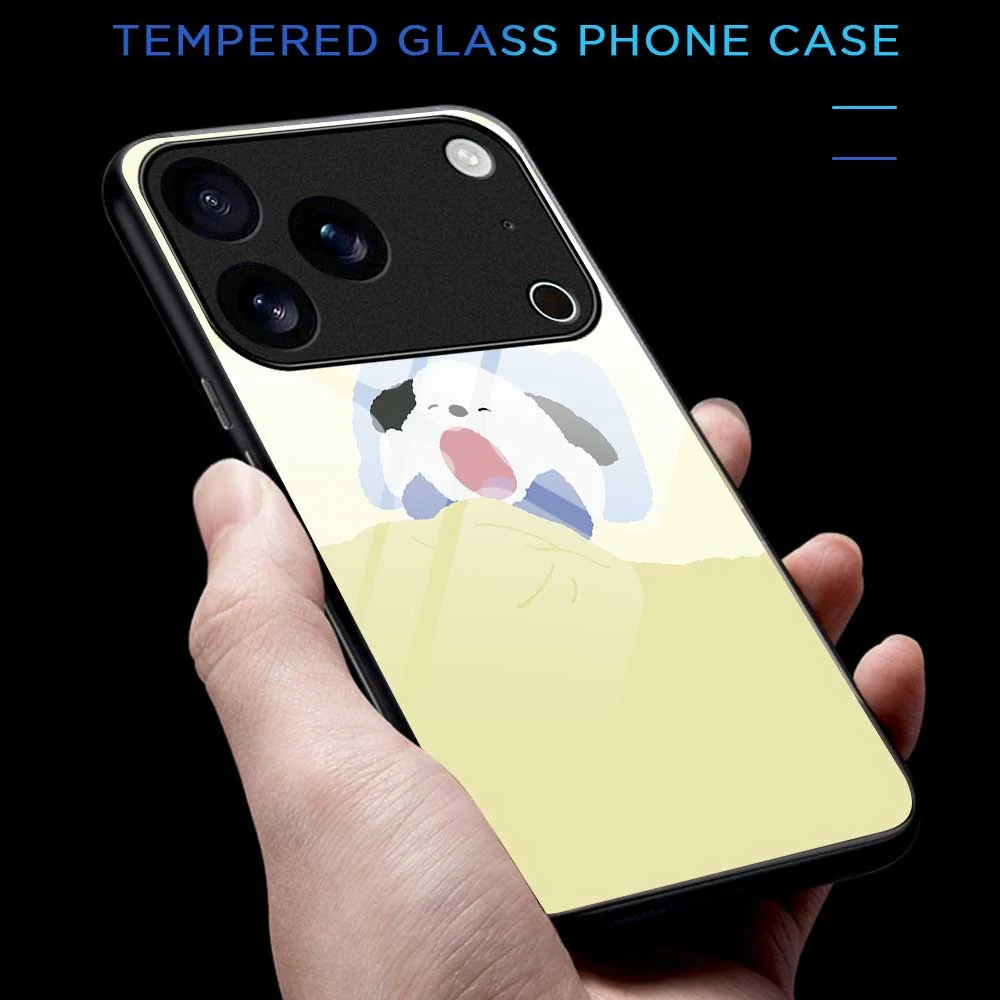 For iPhone 17 Pro Max Case TPU PC Tempered Glass Pattern Printing Slim Phone Back Cover - B0302 - Image 6