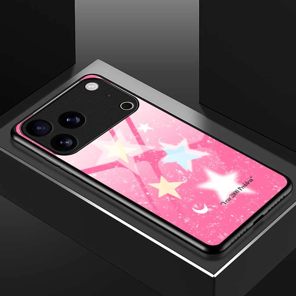 For iPhone 17 Pro Max Case TPU PC Tempered Glass Pattern Printing Slim Phone Back Cover - B0307 - Image 8