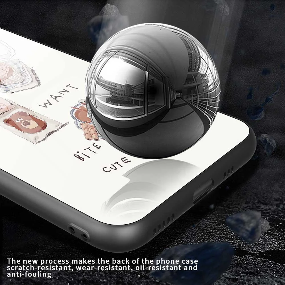 For iPhone 17 Pro Max Case TPU PC Tempered Glass Pattern Printing Slim Phone Back Cover - B0314 - Image 5