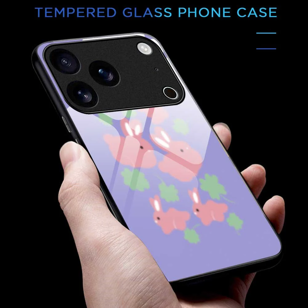 For iPhone 17 Pro Max Case TPU PC Tempered Glass Pattern Printing Slim Phone Back Cover - B0316 - Image 6