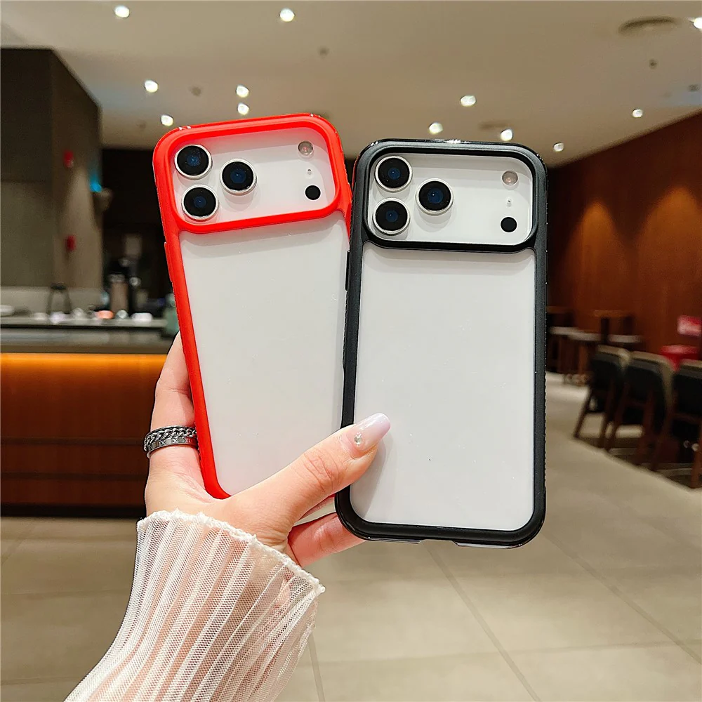 For iPhone 17 Pro Max Case TPU + PC Transparent Protective Phone Cover - Coffee - Image 4