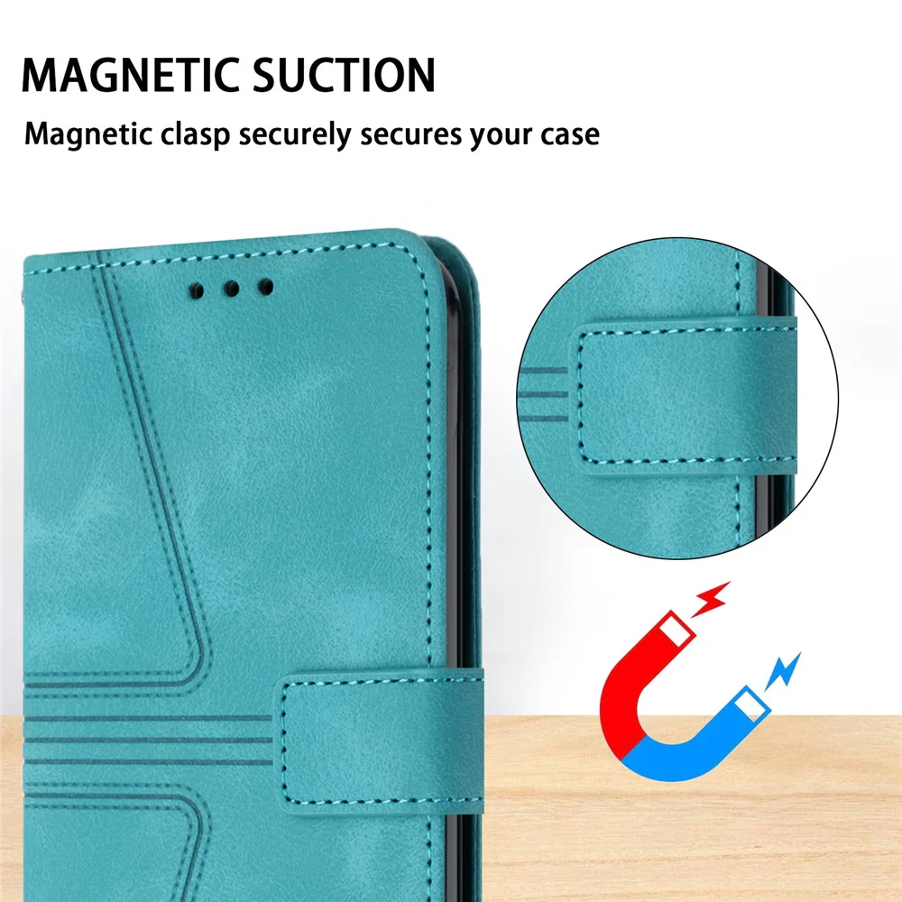 For iPhone 17 Pro Max Case Triangle Imprinted Anti-Scratch Phone Wallet Cover - Green - Image 5