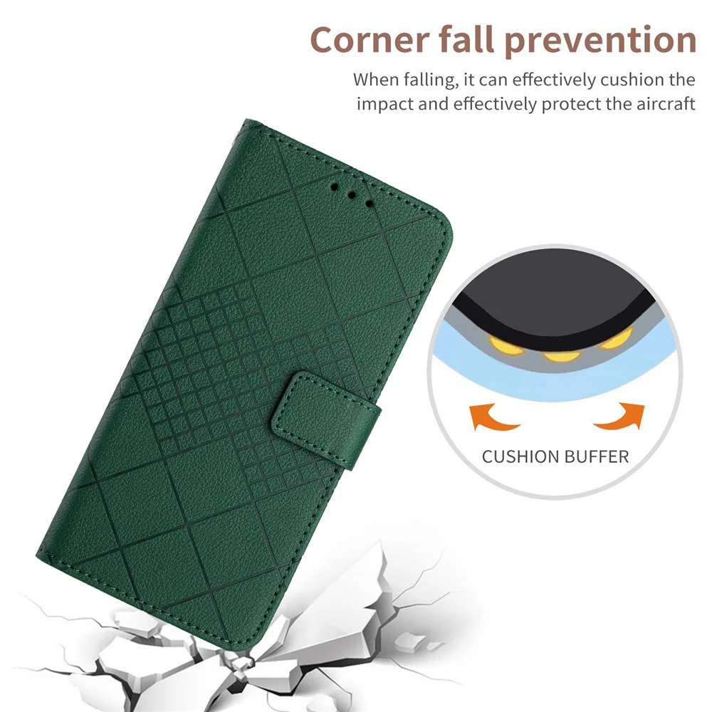 For iPhone 17 Pro Max Case Wallet Imprint PU Leather Flip Folio Phone Cover - Green - Image 5