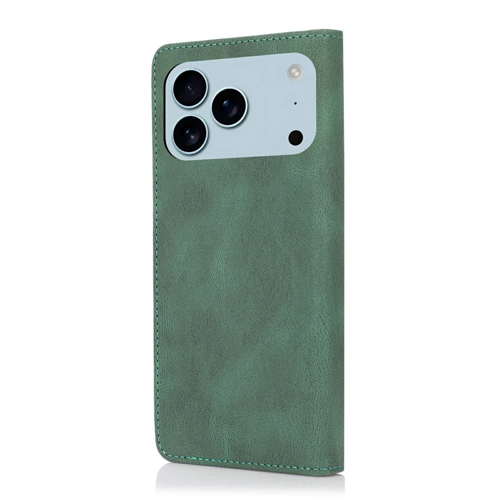 For iPhone 17 Pro Max Case Wallet Magnetic Closing Leather Flip Phone Cover - Green - Image 7