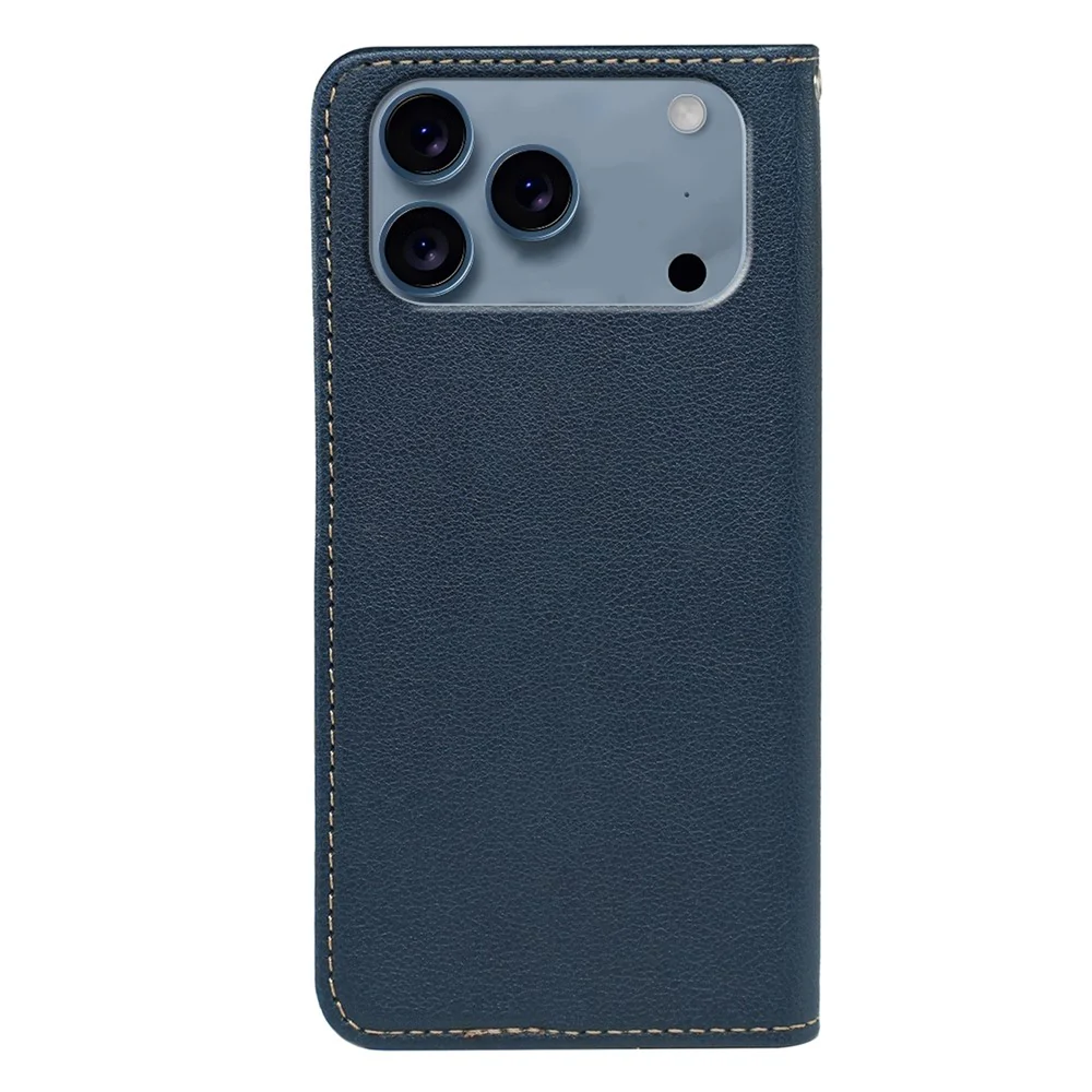 For iPhone 17 Pro Max Case Wallet RFID Blocking Leather Phone Cover Strong Magnetic Closure - Blue - Image 5