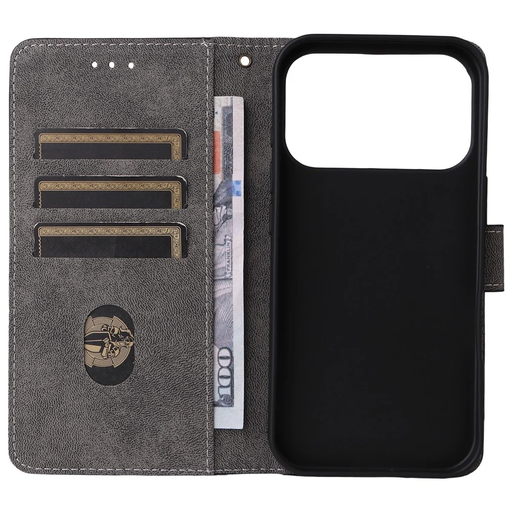 For iPhone 17 Pro Max Case Wallet RFID Blocking PU Leather Phone Cover Stand with Strap - Black - Image 3