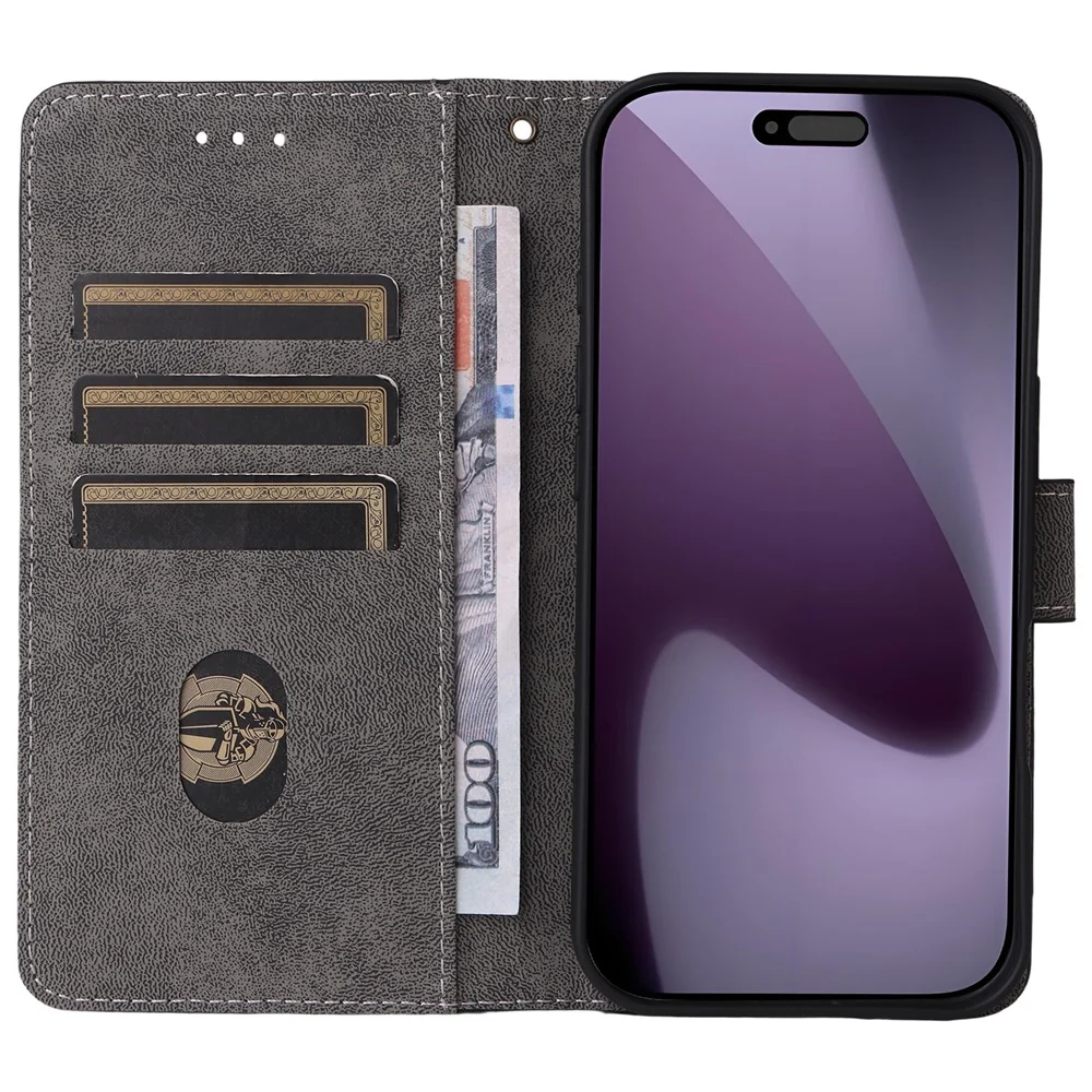 For iPhone 17 Pro Max Case Wallet RFID Blocking PU Leather Phone Cover Stand with Strap - Brown - Image 2