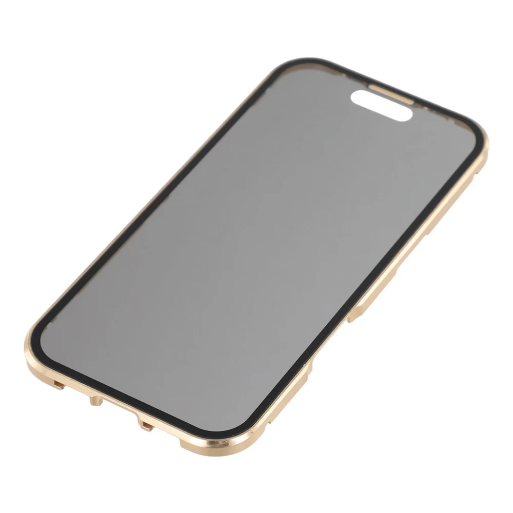 For iPhone 17 Pro Max Case with Anti-Spy Screen Protector Tempered Glass Metal Phone Cover Magnetic Clasp - Gold - Image 7
