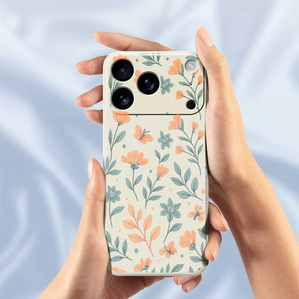 For iPhone 17 Pro Max Case Yellow Flowers Pattern Printing Straight Edge TPU Phone Back Cover - Green - Image 6