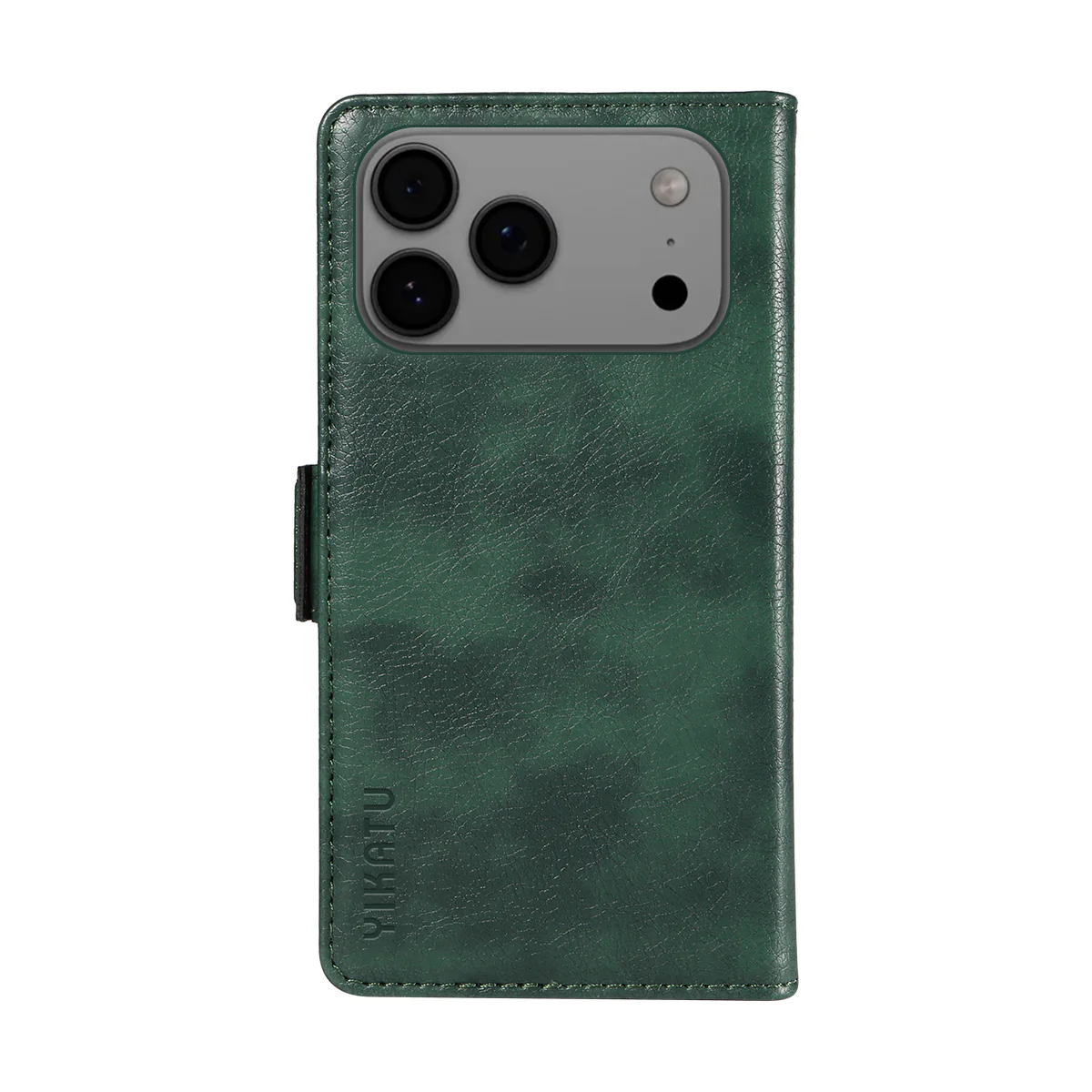 For iPhone 17 Pro Max Case YIKATU YK-007 Litchi Texture PU Leather Wallet Phone Cover - Green - Image 7